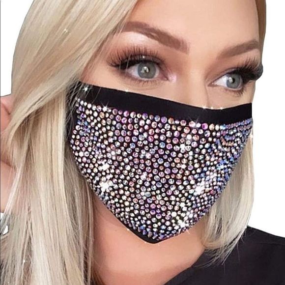 ⭐️ Bling Bling, Handmade Swarovski Crystal Fashion face mask - Picture 1 of 2